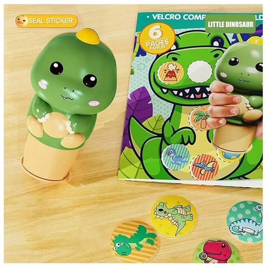 Luna: Sada 100 dinosaurusích nálepiek s pečiatkou s dinosaurom kép 2