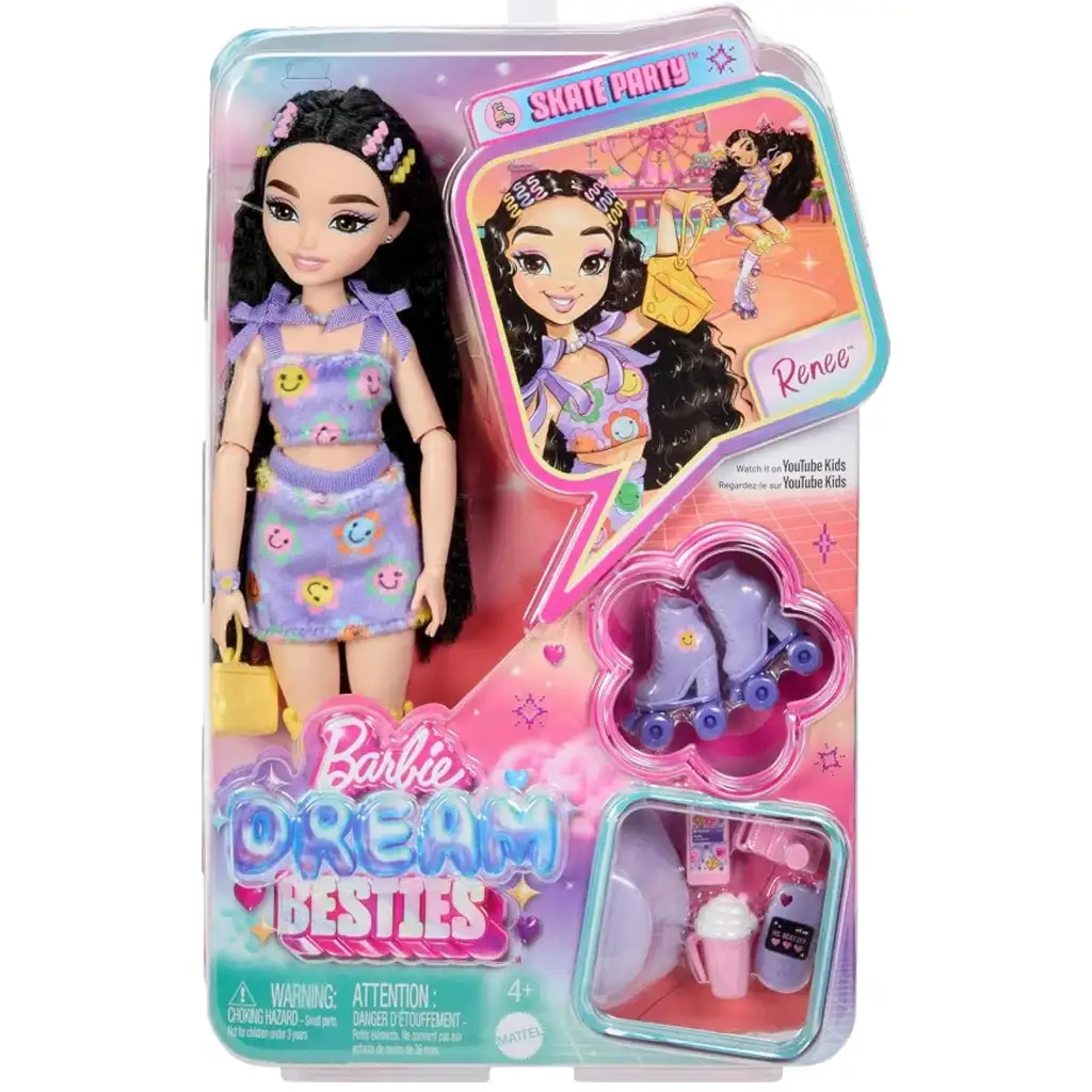 Barbie: Dream Besties görkorcsolyázó baba - Renee kép 1