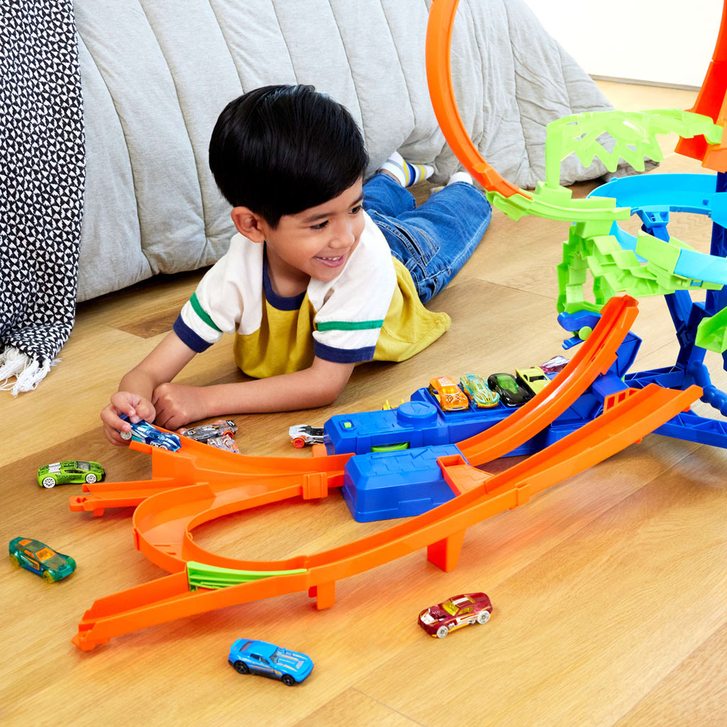 Hot Wheels Stunt Tracks: Zrážka vo vzduchu dráhová súprava s autíčkom – Mattel kép 4