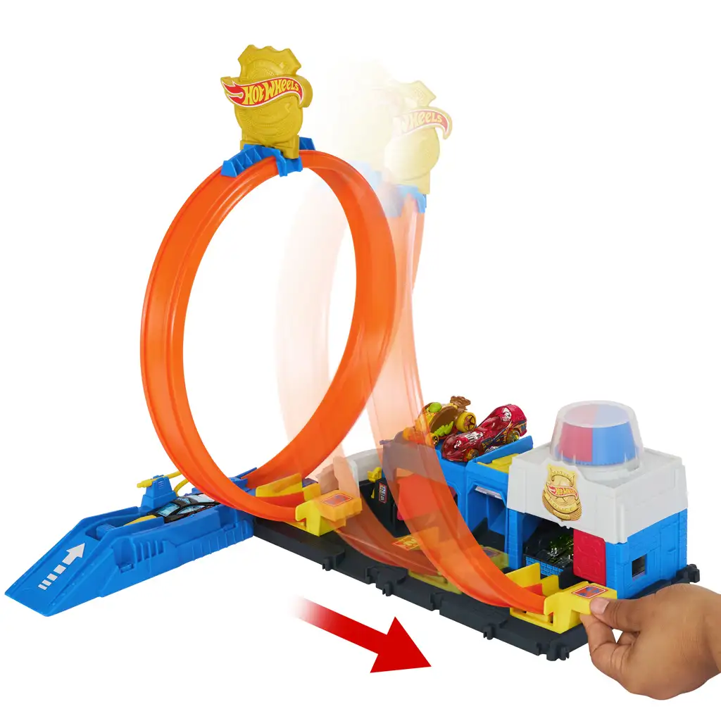 Hot Wheels City: Super policajná stanica s dráhovou súpravou a autíčkom - Mattel kép 3