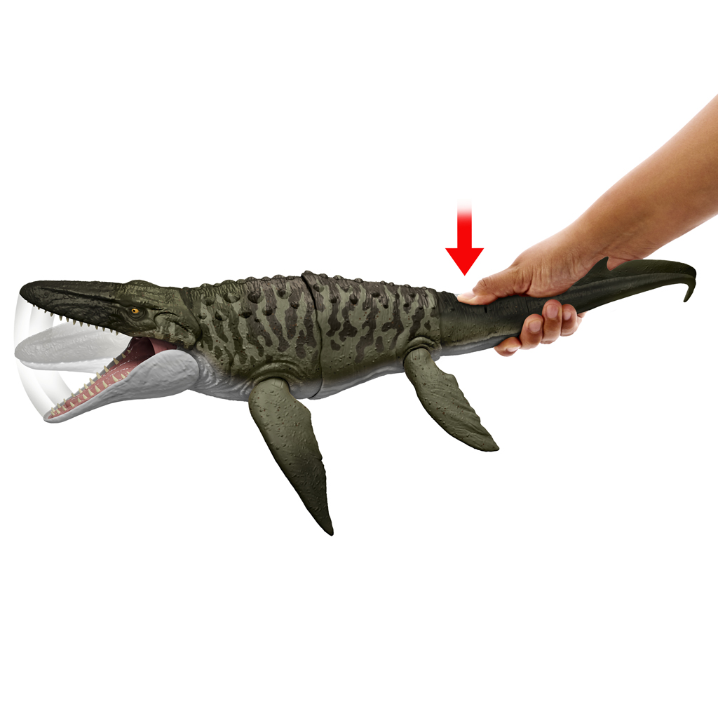 Jurassic World: Znovuzrodenie – Figúrka Bite N Blast Mosasaurus - Mattel kép 4