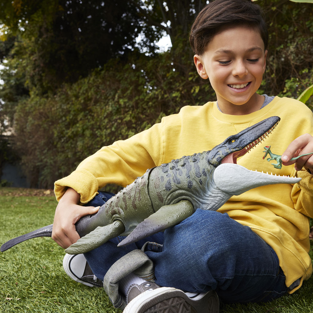 Jurassic World: Znovuzrodenie – Figúrka Bite N Blast Mosasaurus - Mattel kép 5