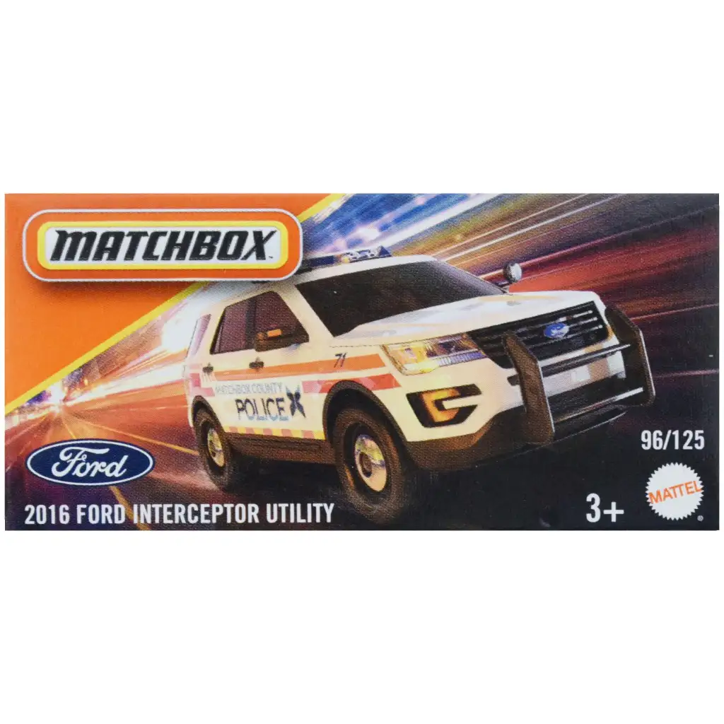 Matchbox: Papírdobozos 2016 Ford Interceptor Utility kisautó 1/64 - Mattel kép 1