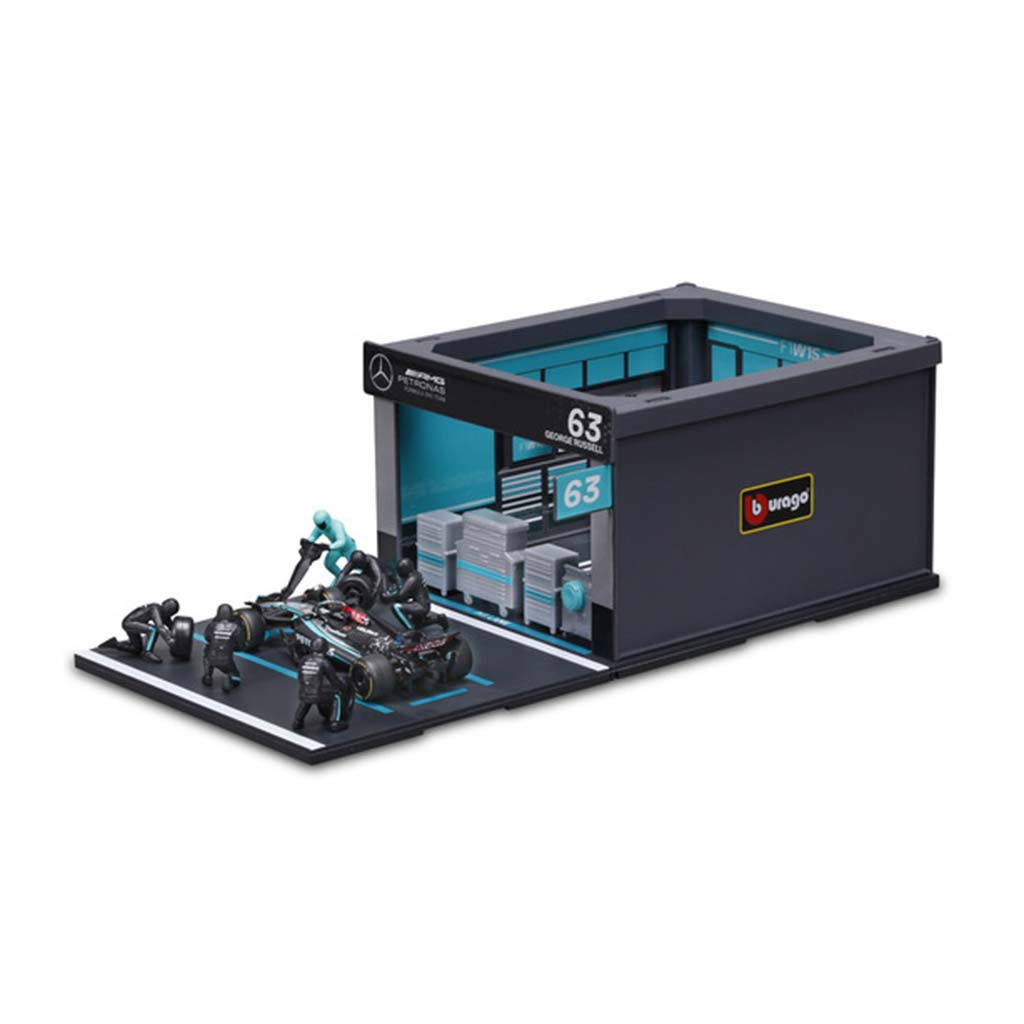 Bburago: F1 pretekárske auto 1/43 - MB AMG W15 E Performance boxová ulička kép 3