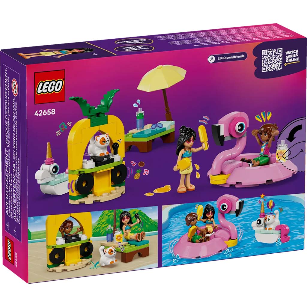 LEGO® Friends: Párty pri bazéne s plameniakom a jednorožcom (42658) kép 2