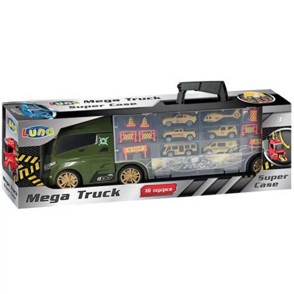Mega vojenský kamión, prenosný herný set 16ks