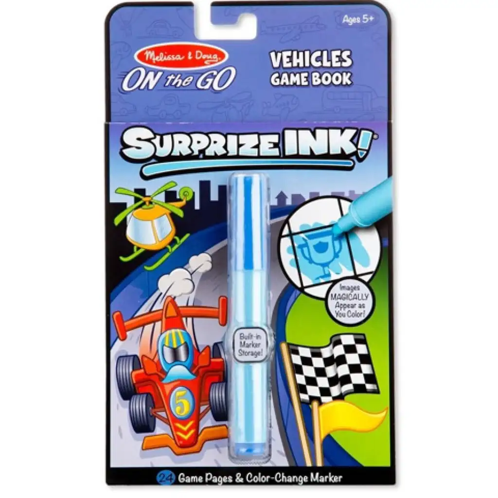 Járművek úti színezőfüzet varázstollal- Melissa&Doug kép 1