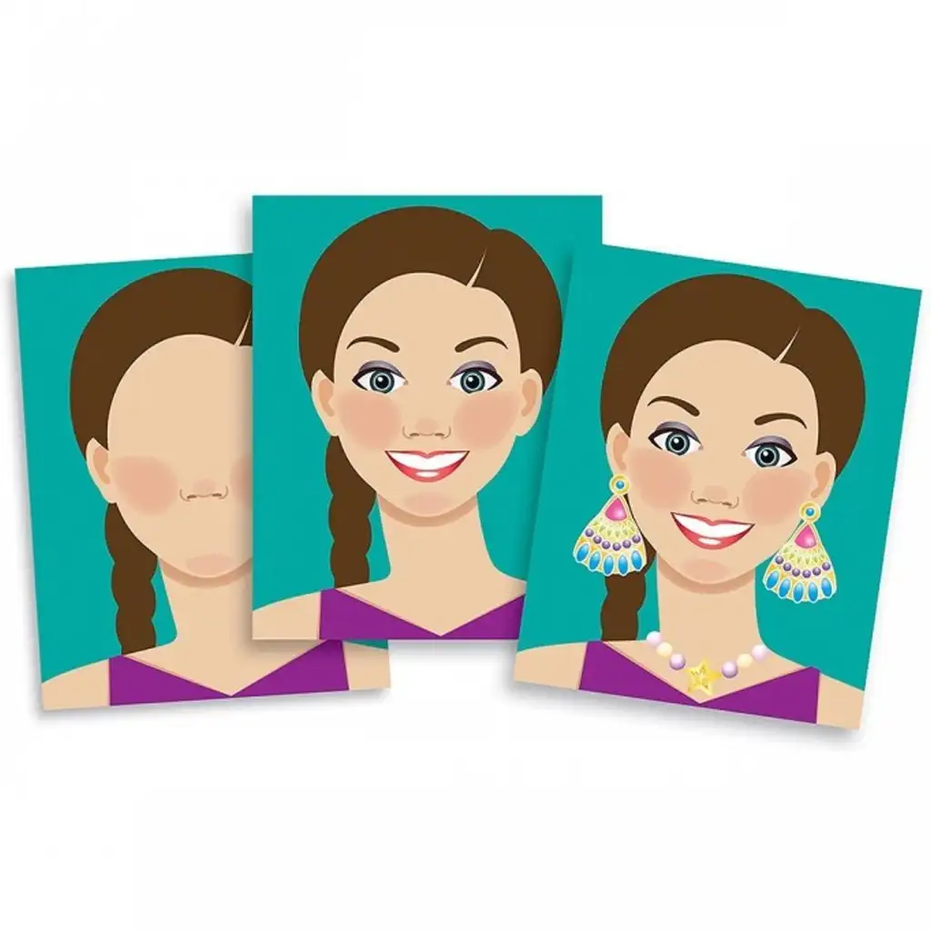 Melissa & Doug: Vytvor tvár nálepková kreatívna sada kép 4