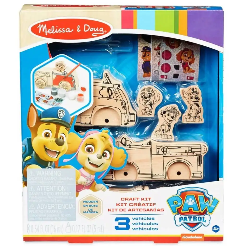 Mancs Őrjárat Fa Jármű Festő Készlet – Melissa & Doug kép 1