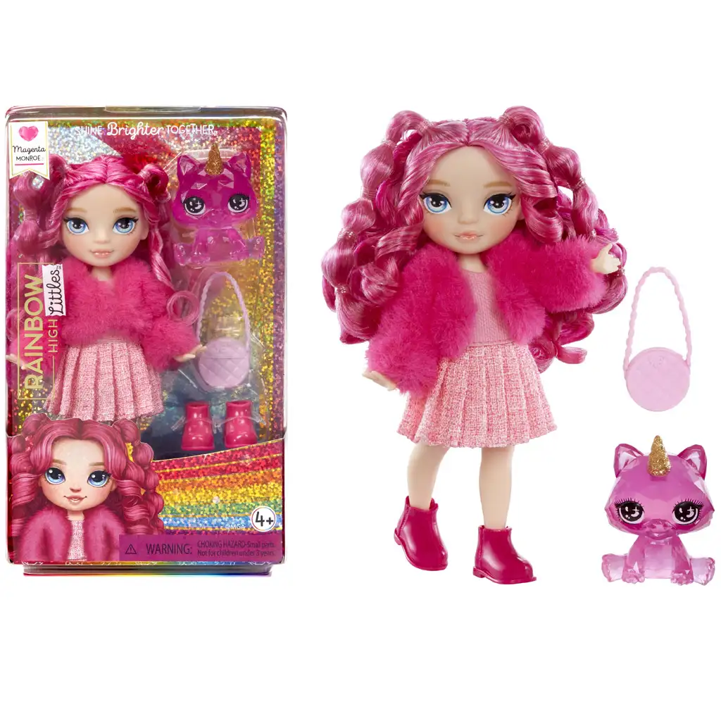 Rainbow High: Magenta malá sestrička s doplnkami kép 2