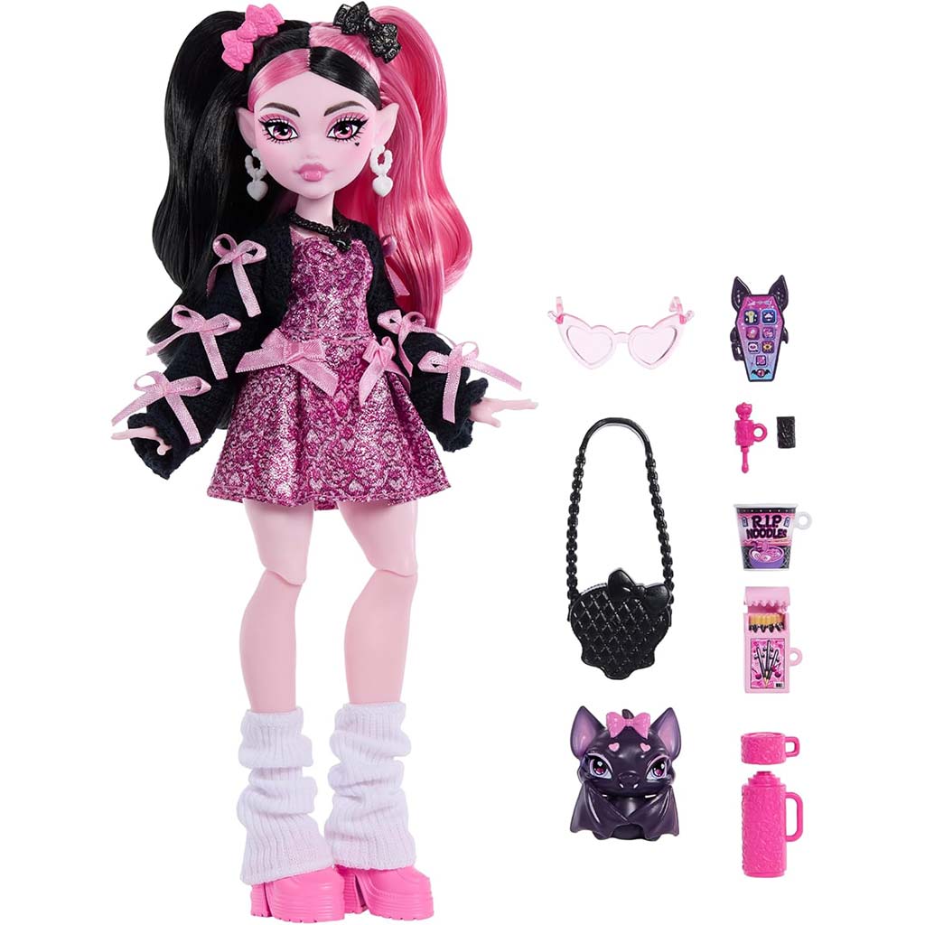 Monster High bábika Draculaura s doplnkami - Mattel kép 2
