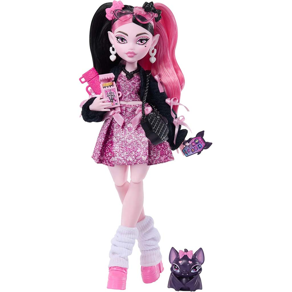 Monster High bábika Draculaura s doplnkami - Mattel kép 3