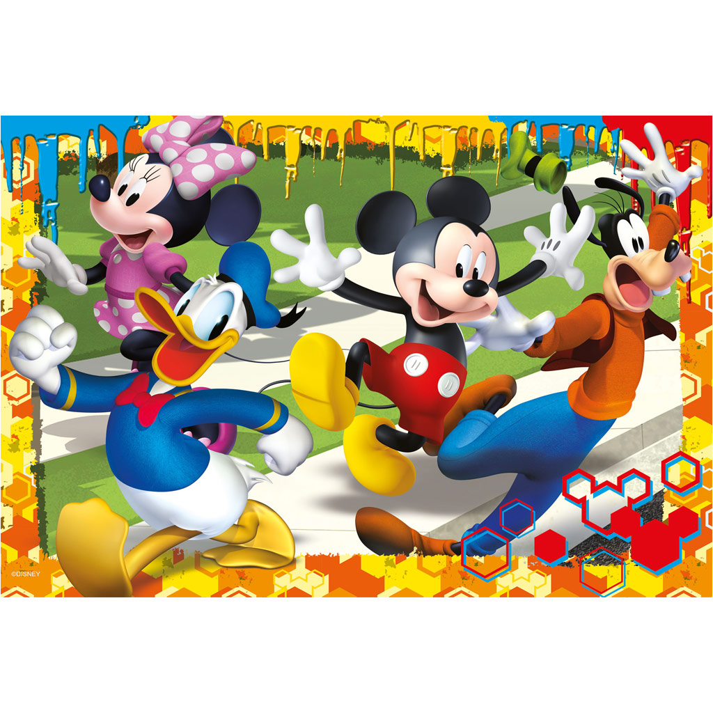 Mickey Mouse 2 v 1, 250-dielikové puzzle a omaľovánka 50x35 cm – Lisciani kép 2