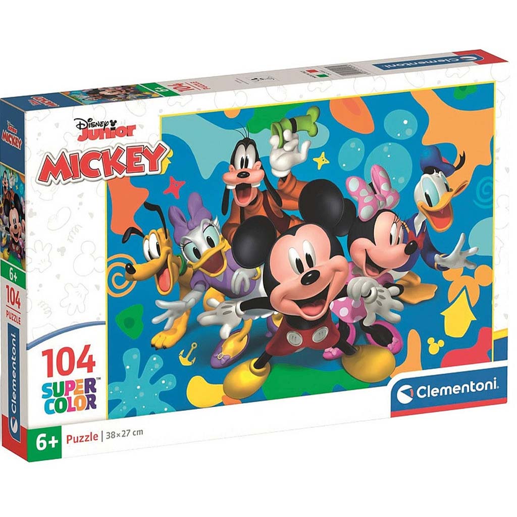 Mickey Mouse a jeho priatelia 104-dielne supercolor puzzle - Clementoni