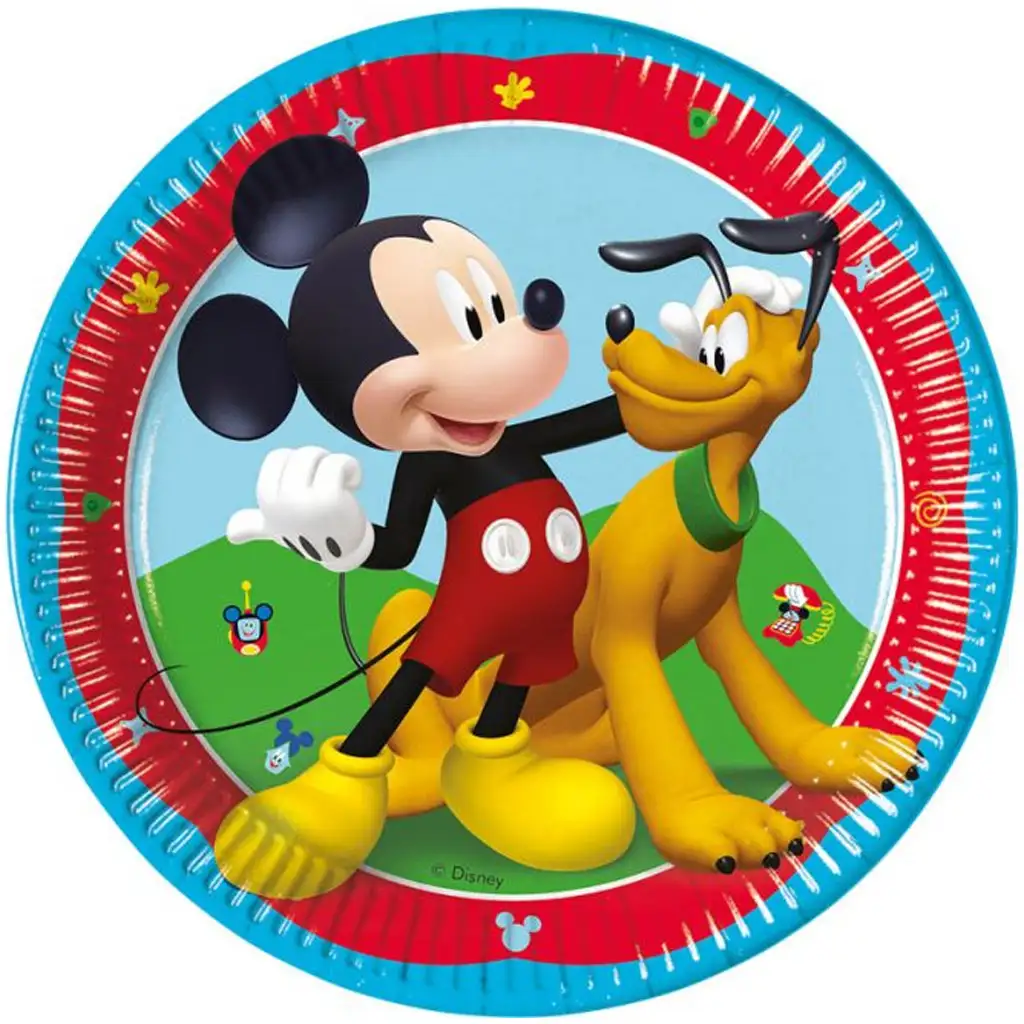 Mickey egér mintás papírtányér 8db-os szett 23cm kép 1