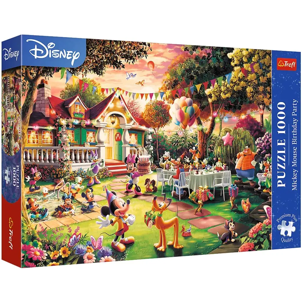 Mickey Mouse narodeninová párty 1000-dieliková prémiová plus puzzle - Trefl