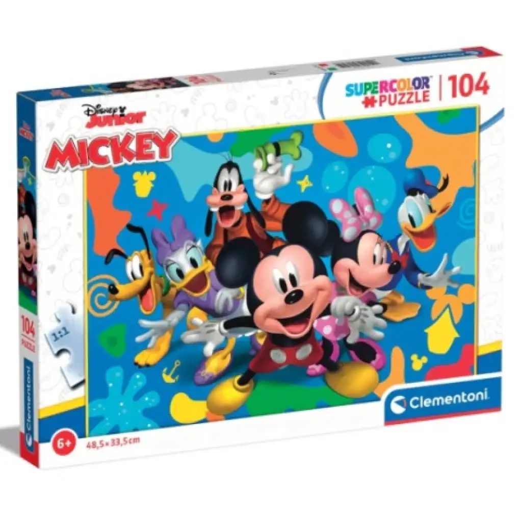 Mickey Mouse a priatelia Supercolor 104-dielne puzzle - Clementoni