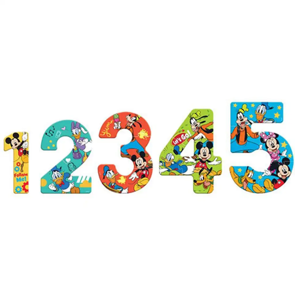 Mickey Mouse Čísla 15-dielne puzzle kép 2