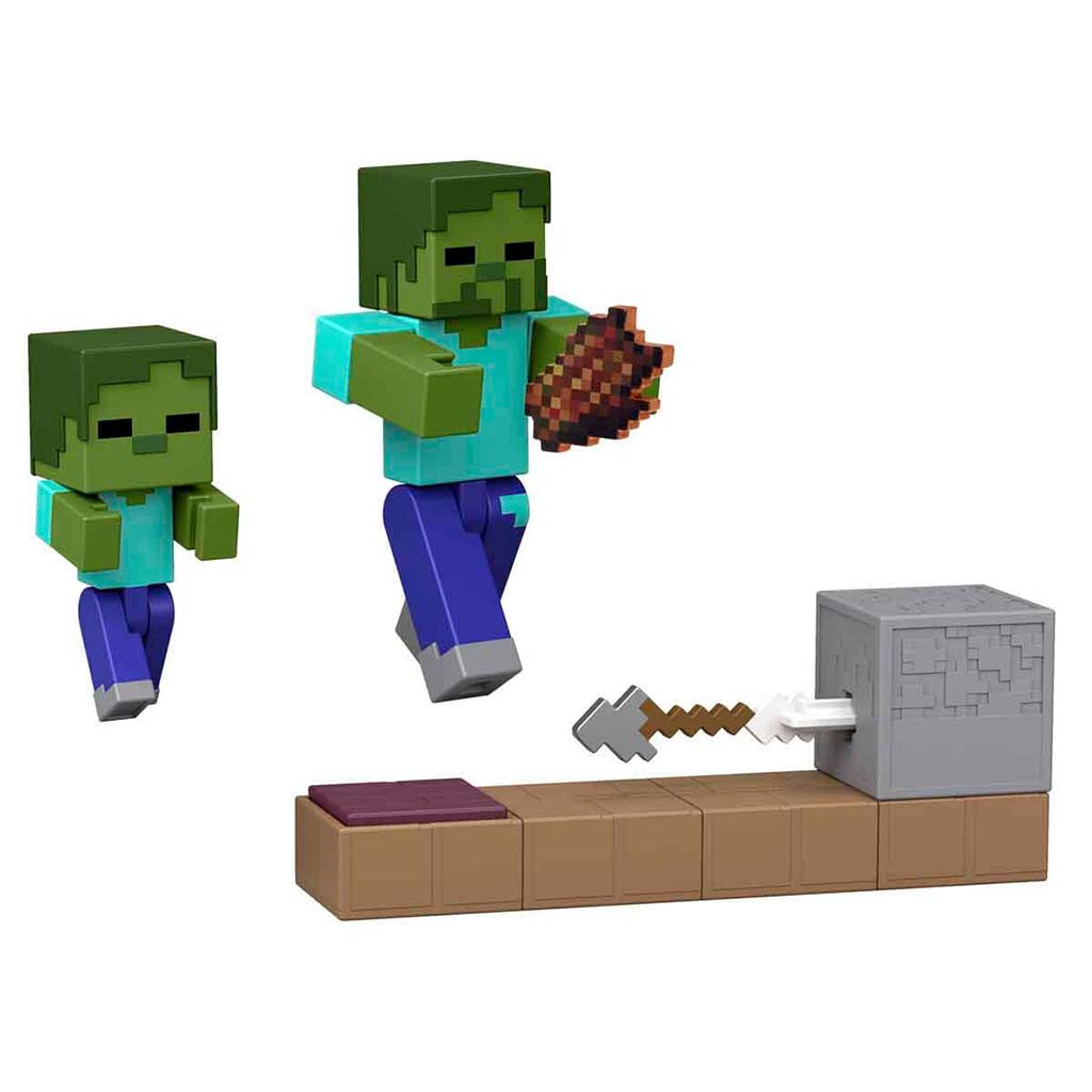 Minecraft: Zombie Šípková Pasca akčná figúrka - Mattel kép 3