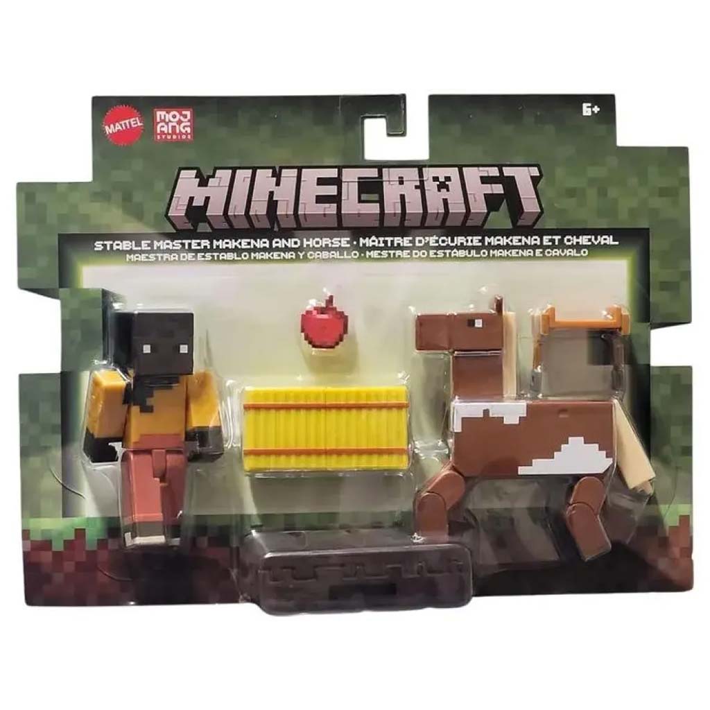 Minecraft: Stable Master Makena és Ló figura szett - Mattel kép 1