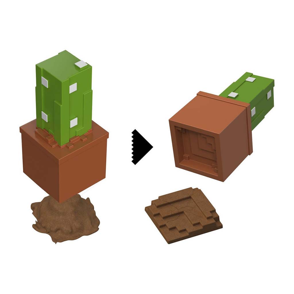 Minecraft Reveal minifigúrka v úložnom boxe - Kaktus - Mattel kép 3