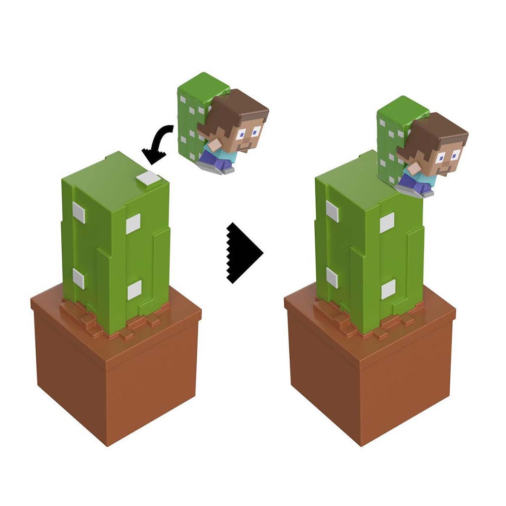 Minecraft Reveal minifigúrka v úložnom boxe - Kaktus - Mattel kép 4