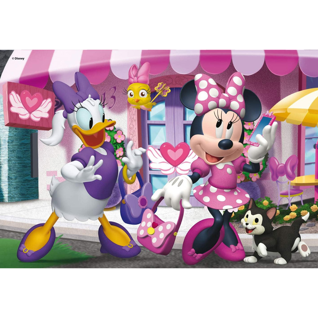 Minnie myška 2 v 1 108-dielne puzzle a omaľovánka 50x35 cm - Lisciani kép 2