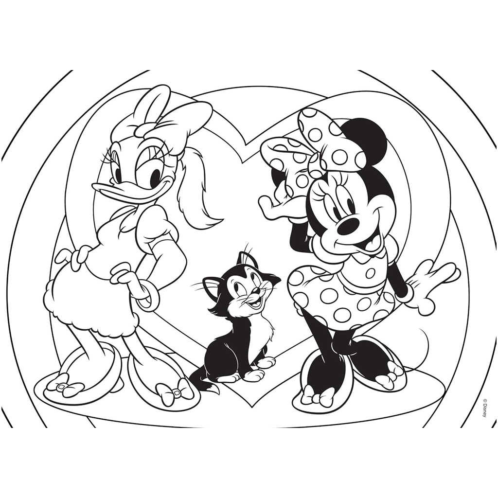 Minnie egér 2 az 1-ben 24db-os puzzle és színező 50x35cm - Lisciani kép 3