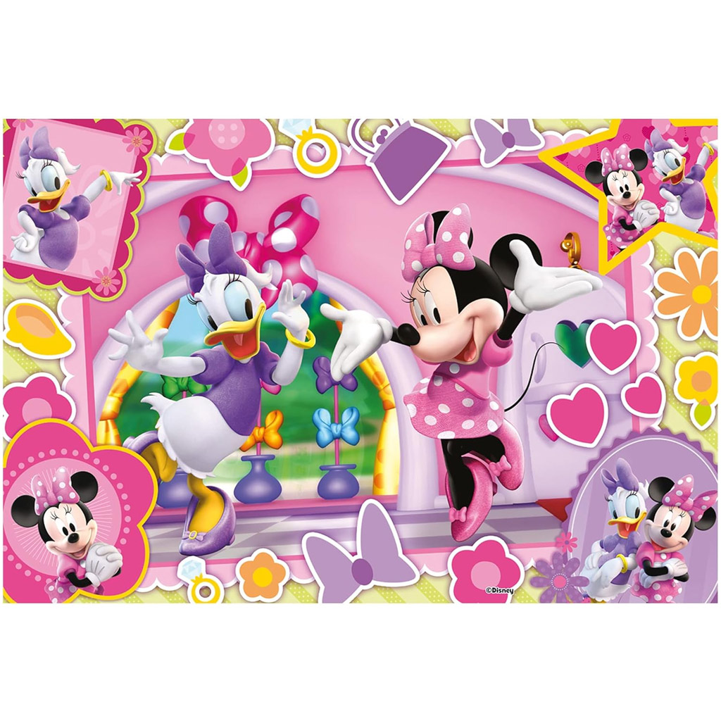 Minnie myška 2 v 1, 60-dielne puzzle a omaľovánka 50x35 cm – Lisciani kép 2