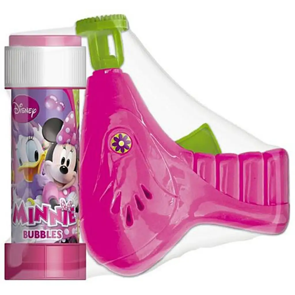 Bublifuková pištoľ Minnie Mouse + 60ml bublifuková náplň