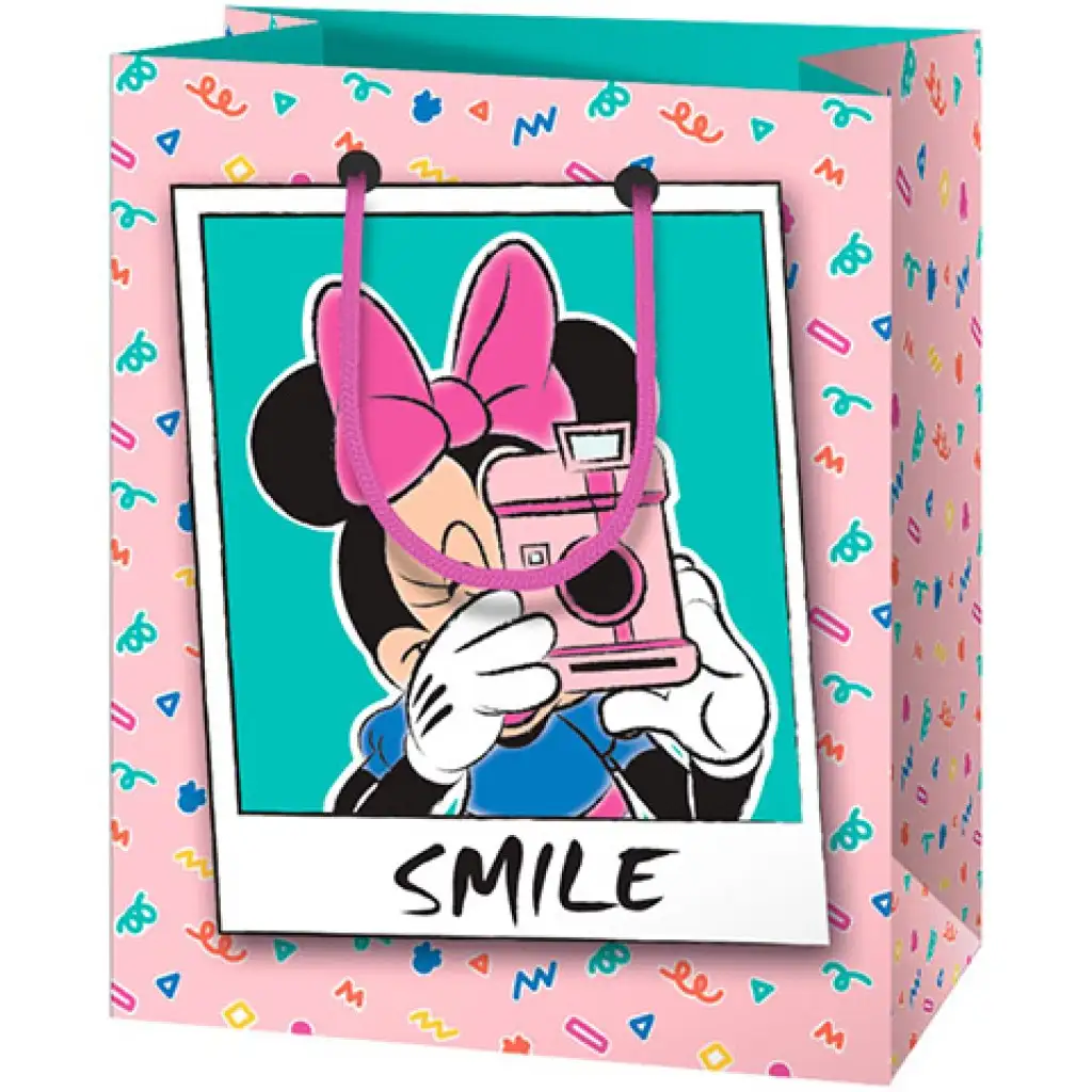 Minnie Mouse - stredne veľká darčeková taška 18x23x10cm