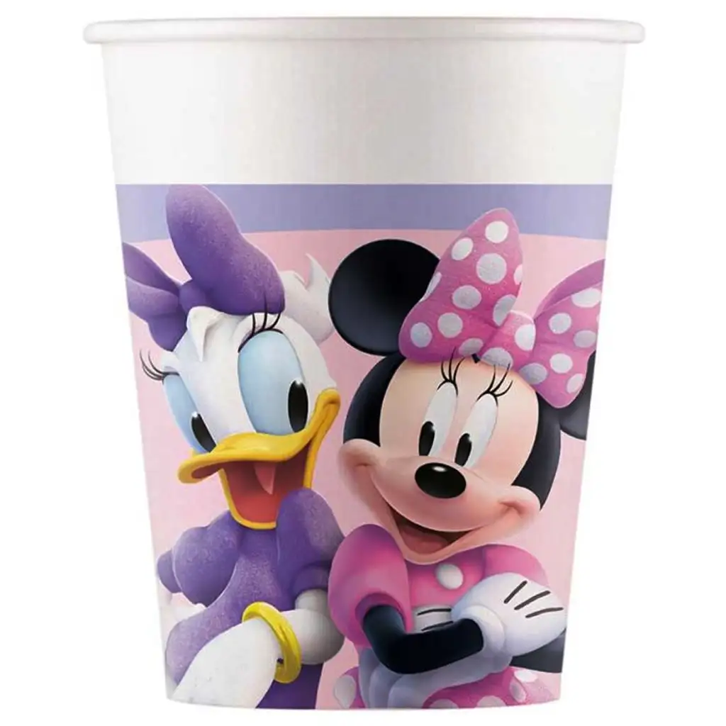 Papierové poháre s motívom Minnie Mouse a Daisy, 8 ks sada, 200 ml.