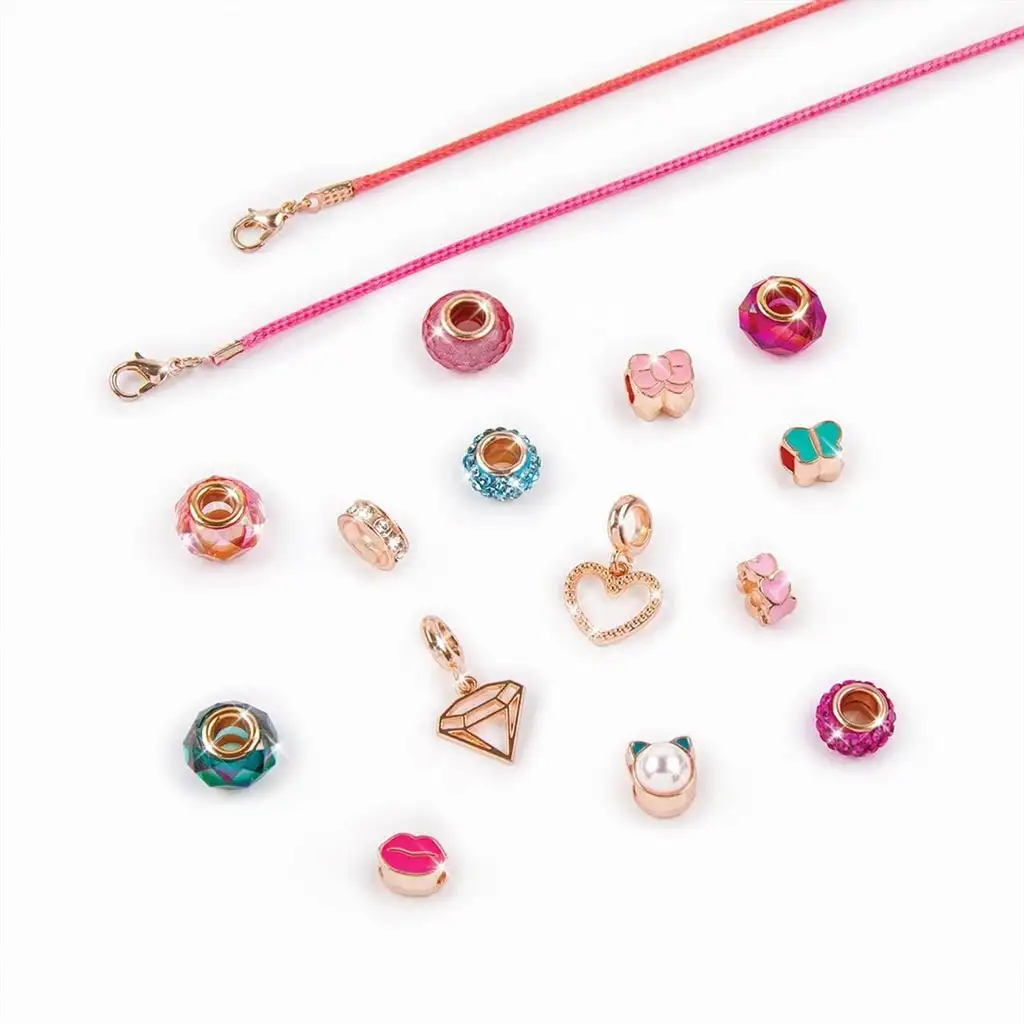 Urobte to skutočné: Výroba šperkov, náramky halo charm v ružovom úložisku kép 3