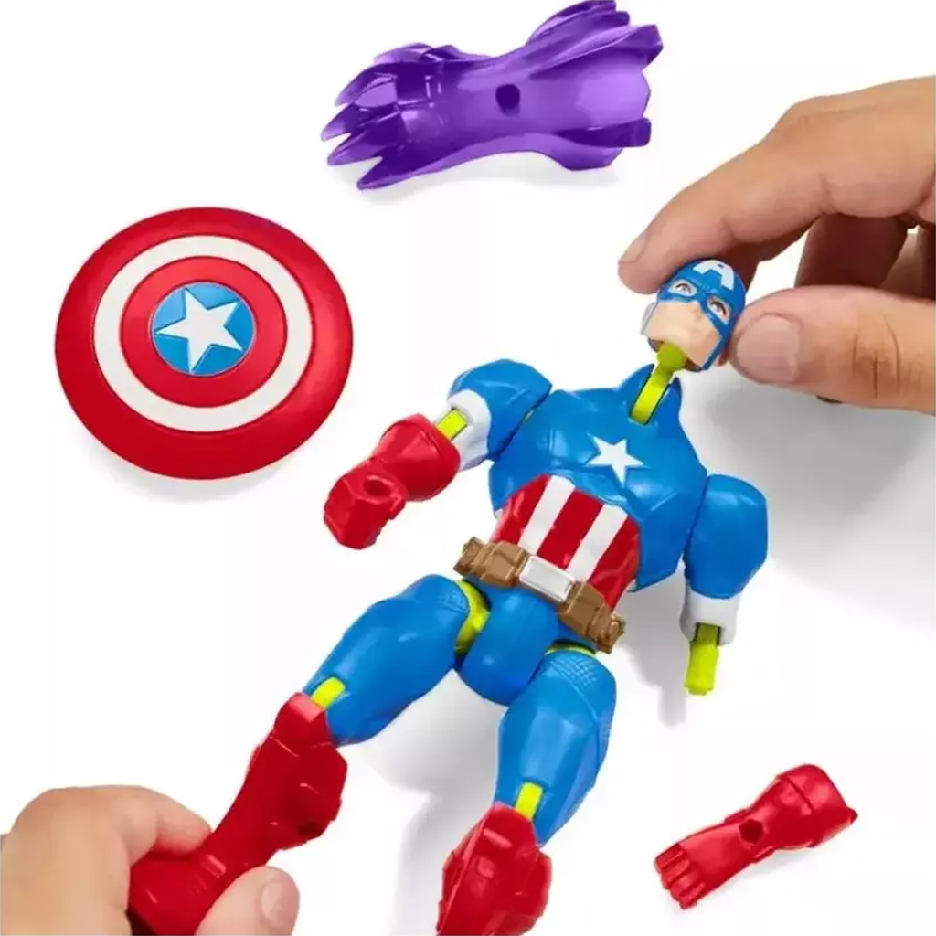 Marvel Mix Mashers: Avengers Kapitán Amerika figúrka s doplnkami - Hasbro kép 3