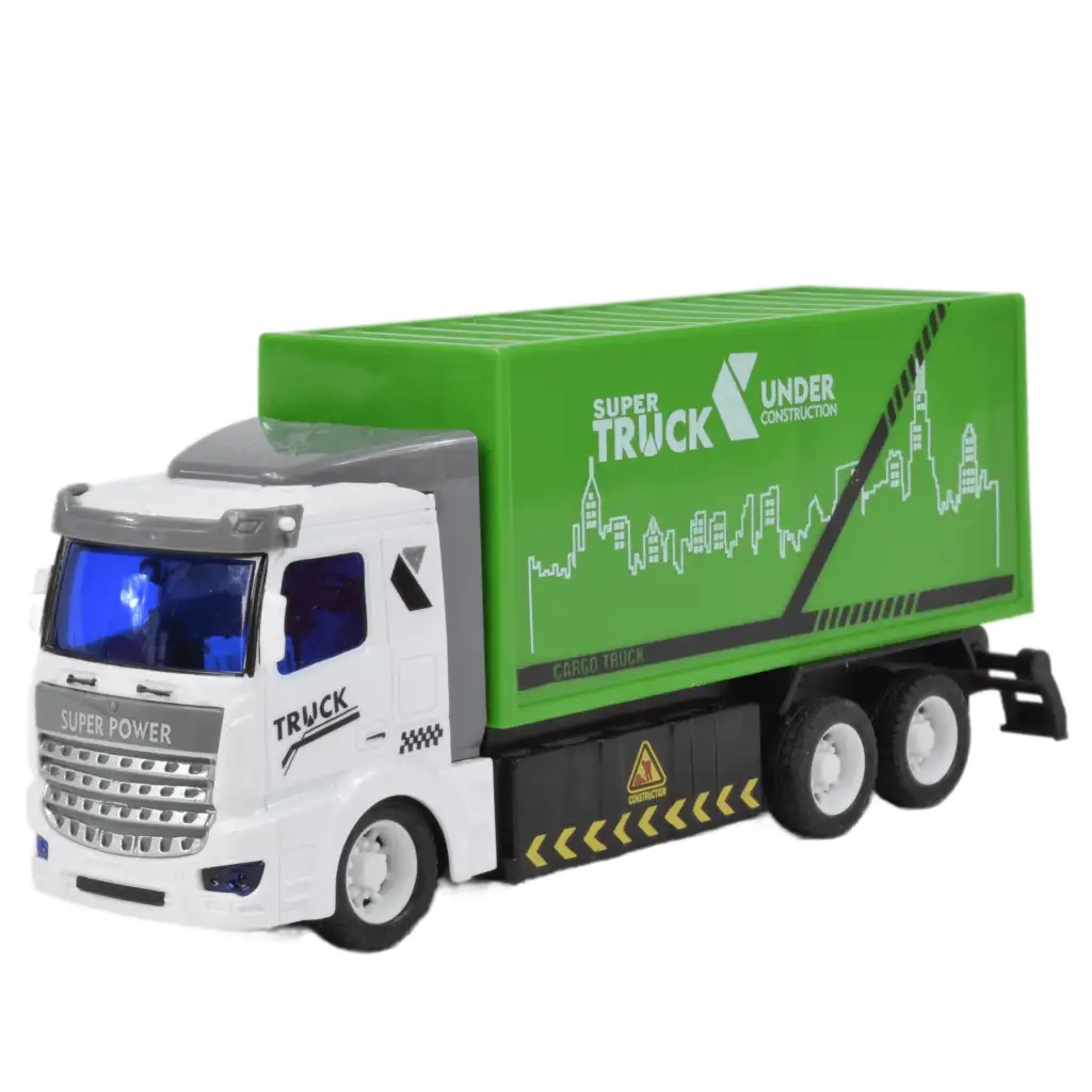 RC Távirányítós hulladékszállító teherautó fénnyel 1/48 27MHz 20cm kép 4