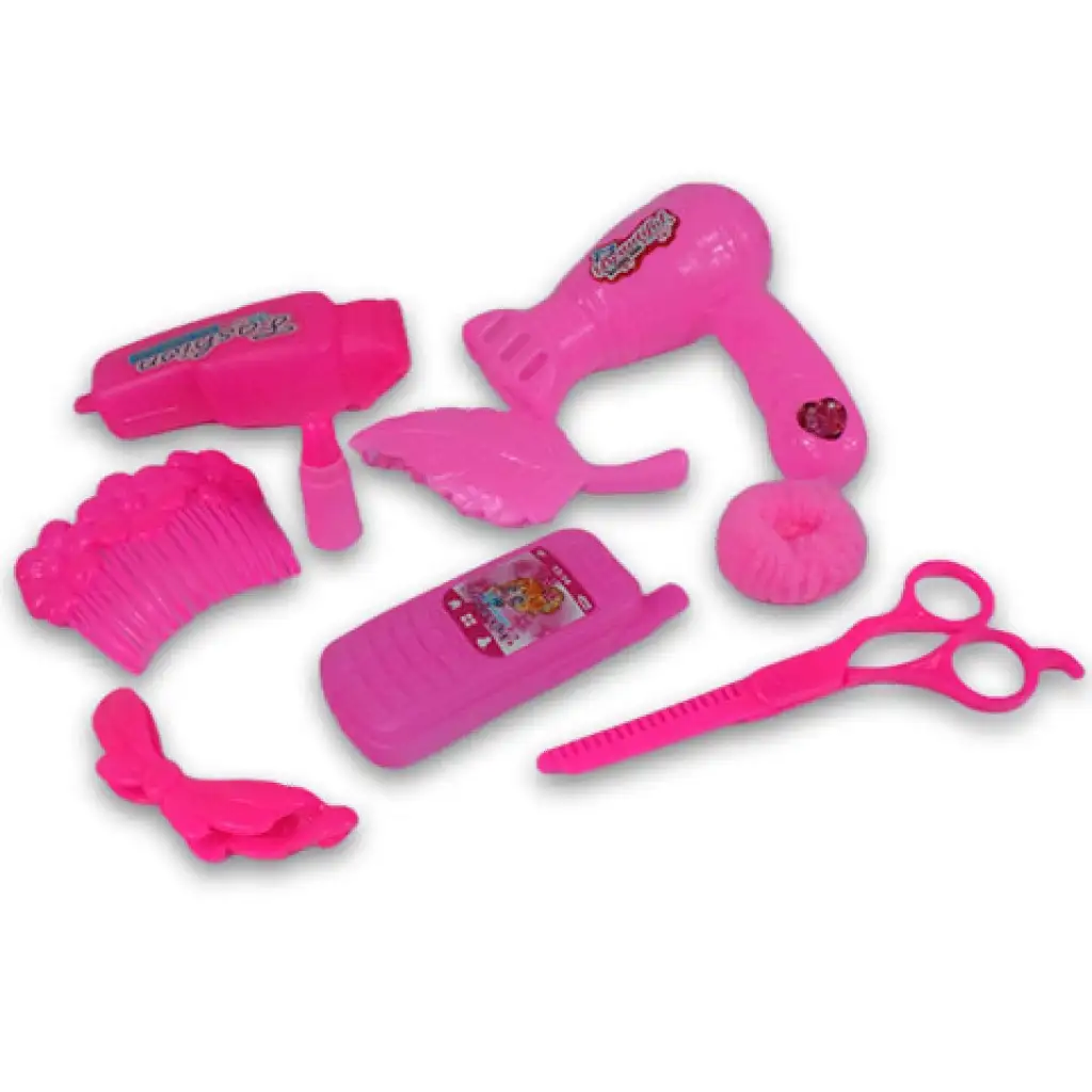 8-dielny set krásy s telefónom, nožnicami a príslušenstvom
