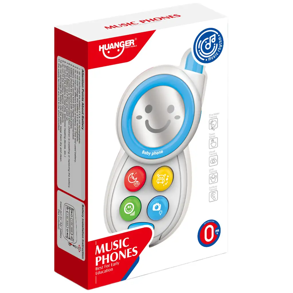 Music World: Modrý detský telefón so svetlom a zvukom kép 3