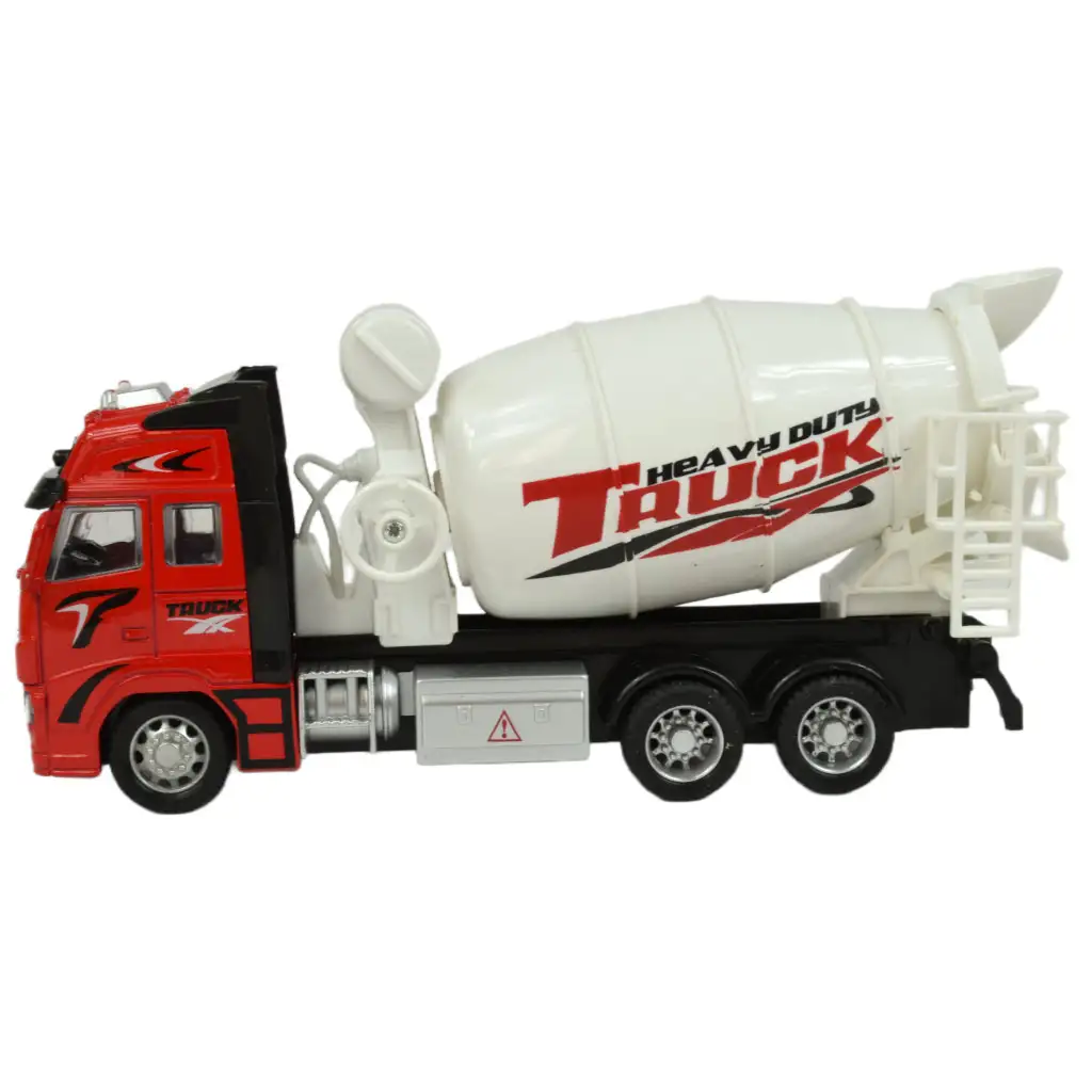 Alloy Car: Domiešavač betónu so zotrvačníkom, svetlom a zvukom v dvoch variantoch 19cm 1ks kép 3