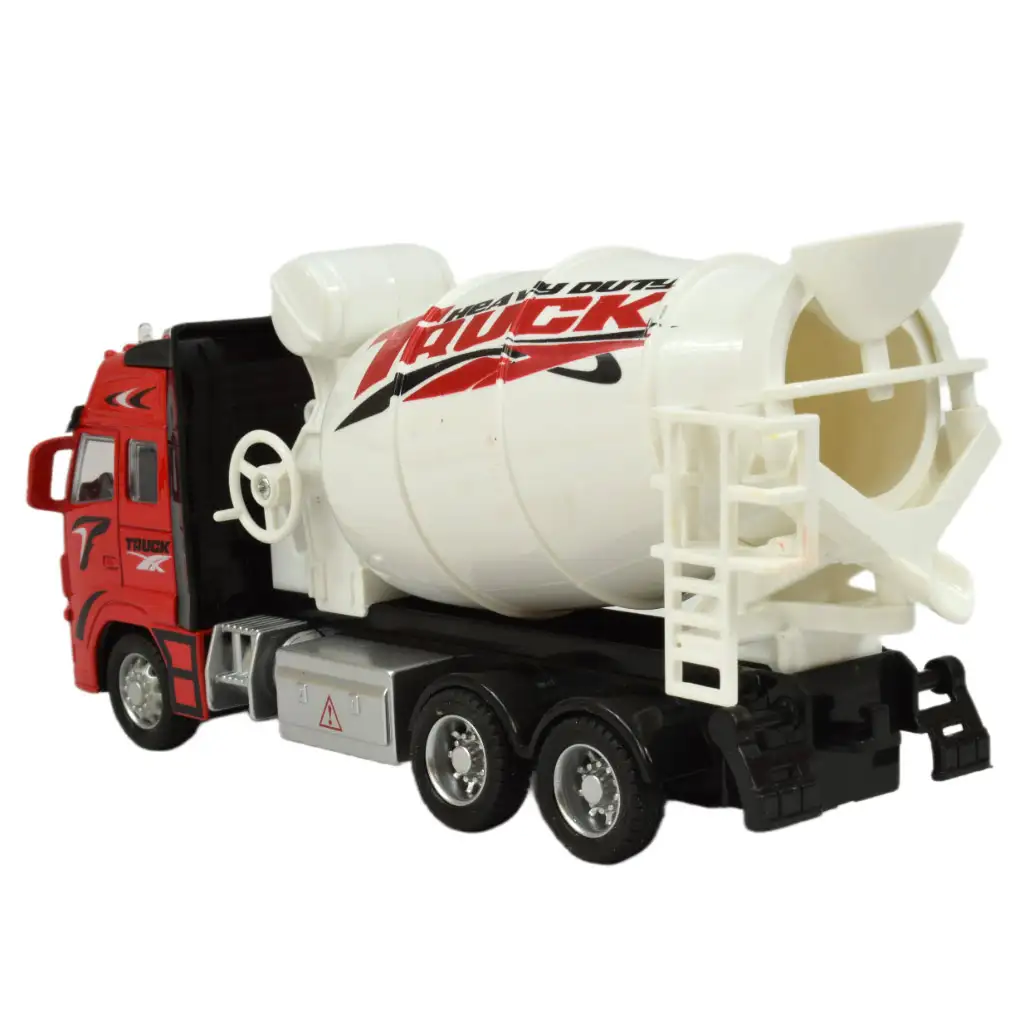 Alloy Car: Domiešavač betónu so zotrvačníkom, svetlom a zvukom v dvoch variantoch 19cm 1ks kép 4