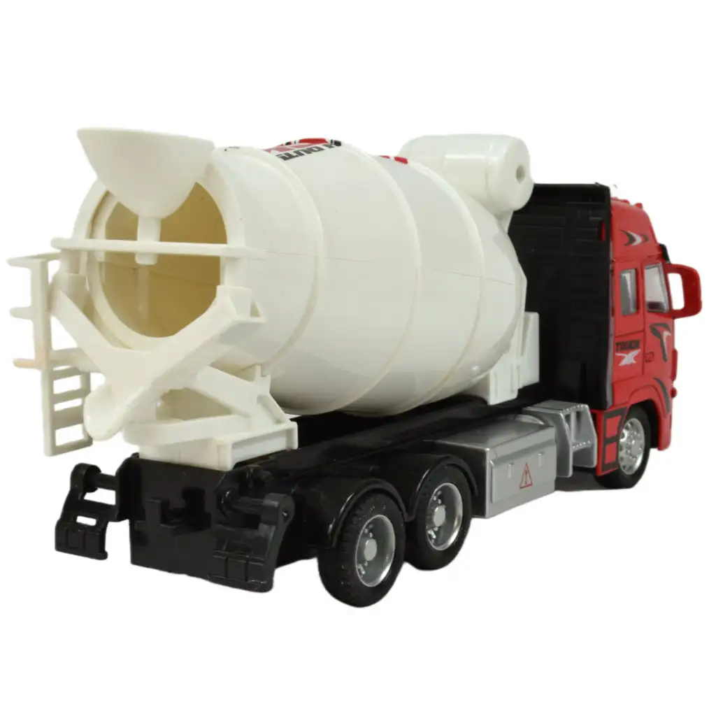 Alloy Car: Domiešavač betónu so zotrvačníkom, svetlom a zvukom v dvoch variantoch 19cm 1ks kép 5