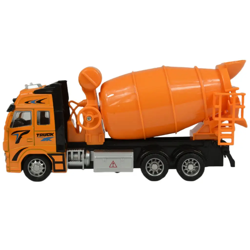 Alloy Car: Domiešavač betónu so zotrvačníkom, svetlom a zvukom v dvoch variantoch 19cm 1ks kép 8