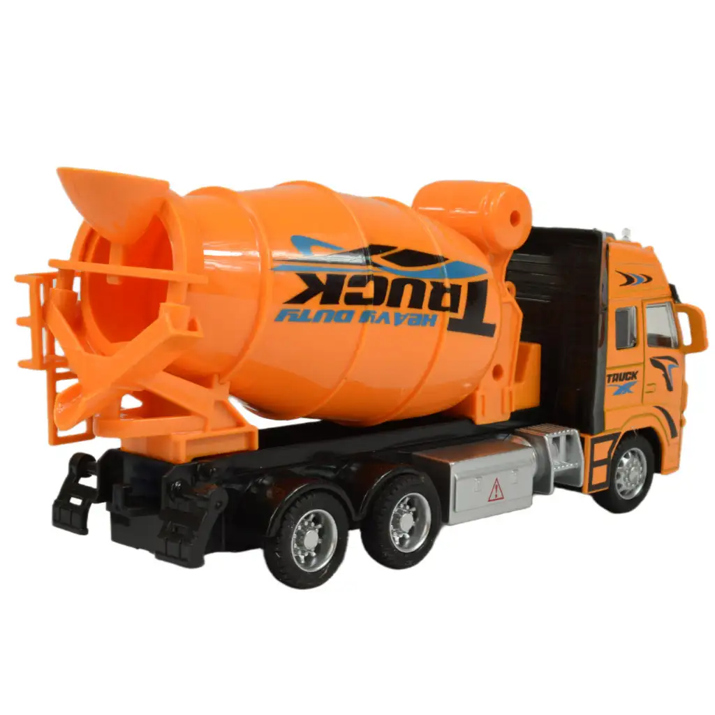 Alloy Car: Domiešavač betónu so zotrvačníkom, svetlom a zvukom v dvoch variantoch 19cm 1ks kép 10