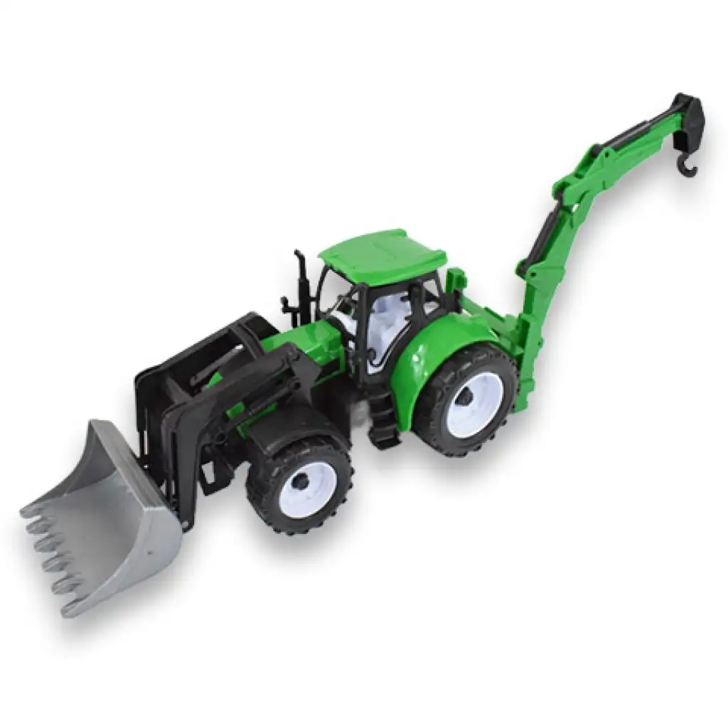 Farmer Truck: Zelený traktor-bager v dvoch verziách 39cm kép 3