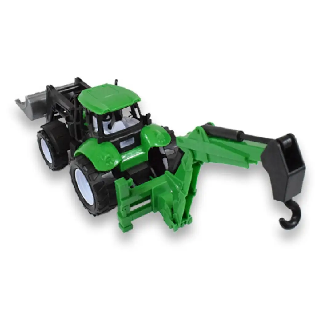 Farmer Truck: Zelený traktor-bager v dvoch verziách 39cm kép 4