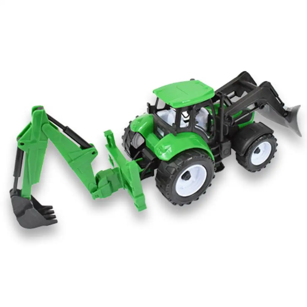 Farmer Truck: Zelený traktor-bager v dvoch verziách 39cm kép 6
