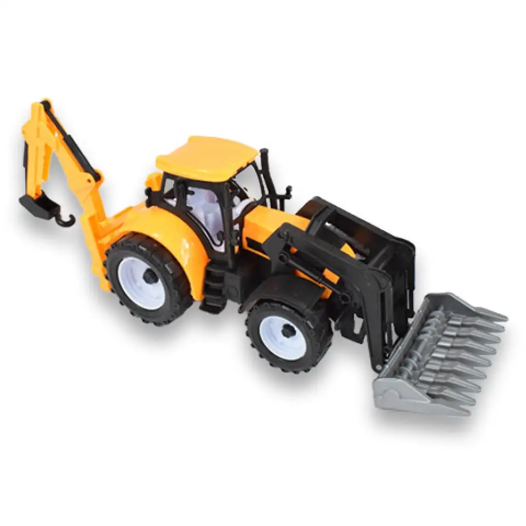 Engineering Truck: Kotrórakodó traktor munkagép kétféle változatban 39cm kép 5