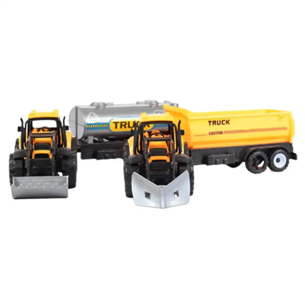 Engineering Truck: Tanker és utánfutós traktor szett 28cm kép 4