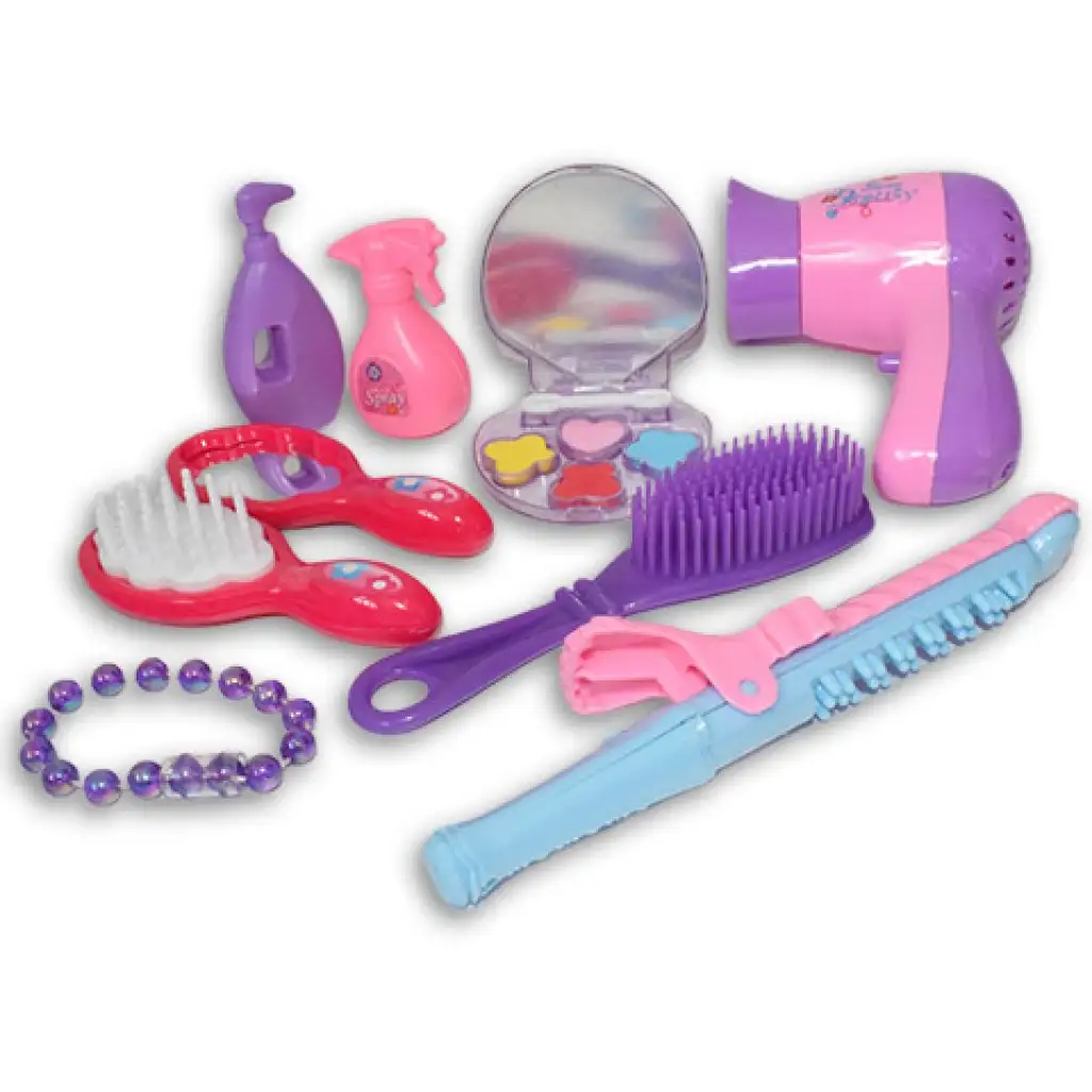 9-dielny set krásy s make-upom, hrebeňom a príslušenstvom