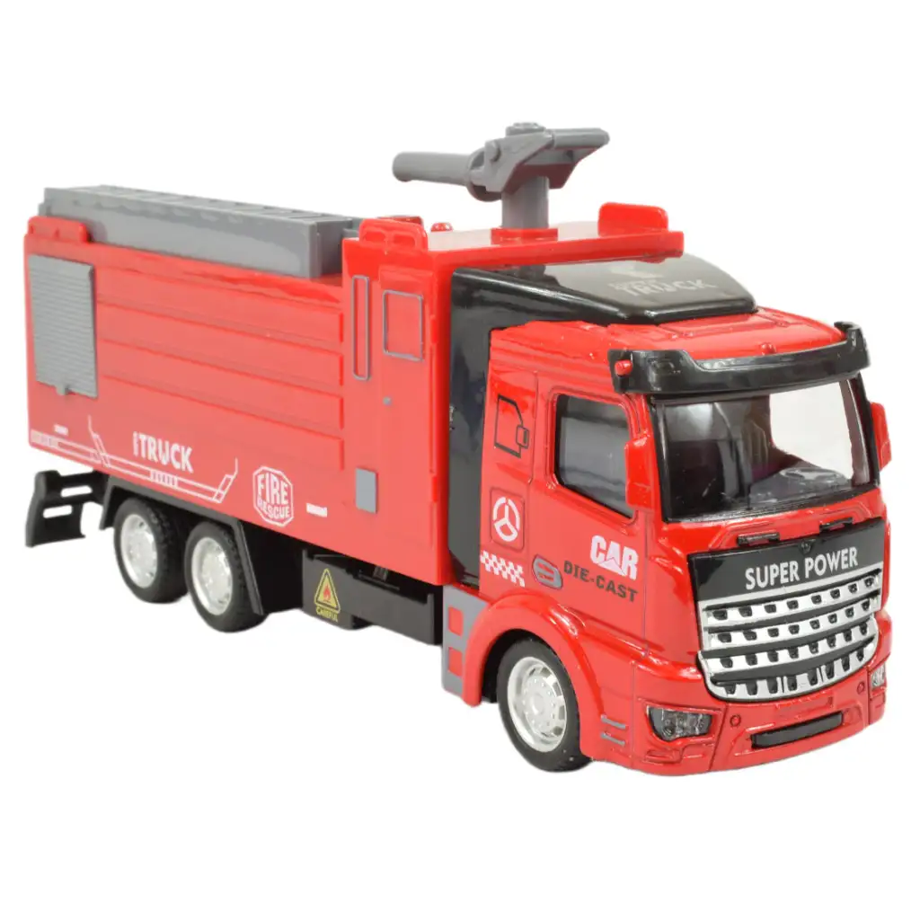 Fire Rescue: Lendkerekes tűzoltóautó víz agyúval 19cm kép 2