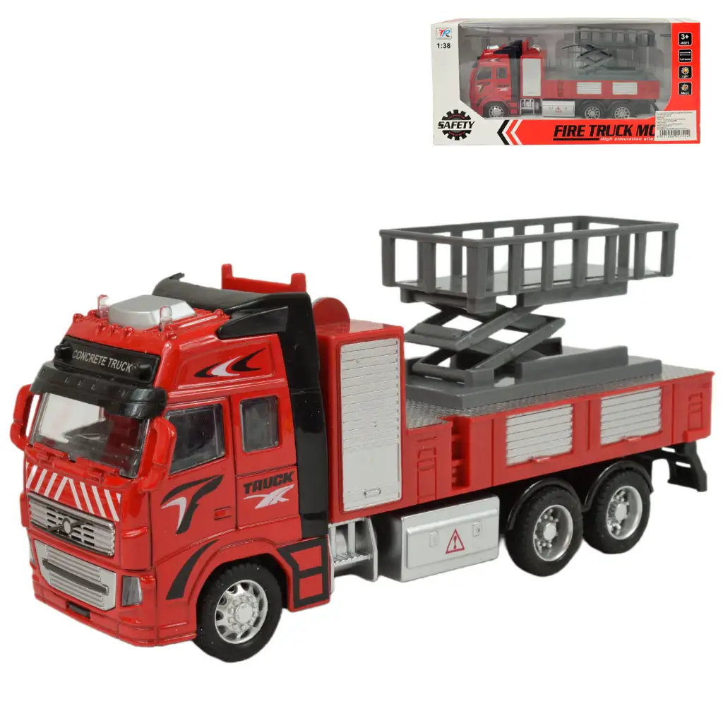 Fire Truck: Hasičské auto so zdvíhacím košom, zotrvačníkom, svetlom a zvukom 20cm